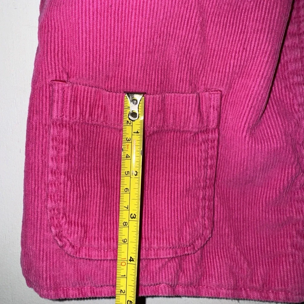 Gymboree Corduroy Jacket Lined Hot Pink Orange Toggles Pockets Girls 7/8 2011